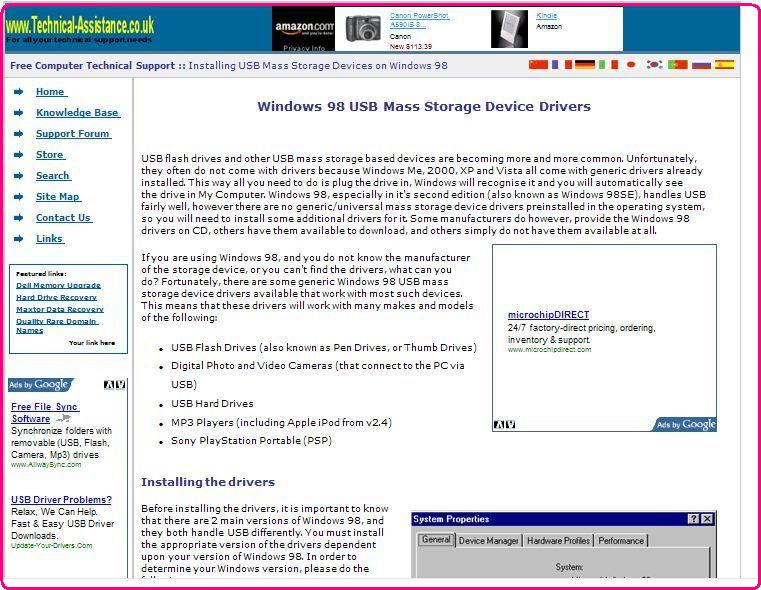 windows 98 usb mass storage driver download